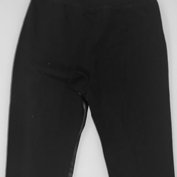 RANDOM Hearts Black Vinyl stripe leggings Girls size Large  - Picture 8 of 8